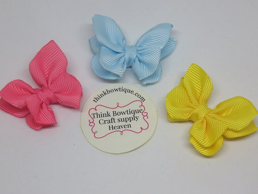 Make Butterflies with grosgrain ribbon