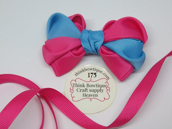 Make hair bows with shocking pink grosgrain ribbon Australia