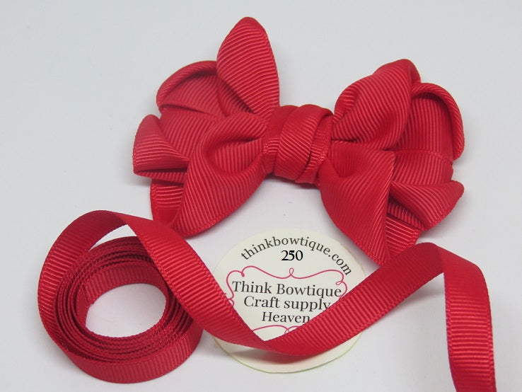 Make bows with red grosgrain ribbon Australia