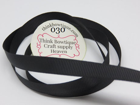 030 Black Grosgrain ribbon Australia – Think Bowtique