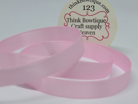 123 Ribbons 123 Pearl Pink Double sided satin ribbon online in Australia – Think ...