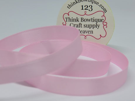 123 Pearl Pink Double sided satin ribbon Australia