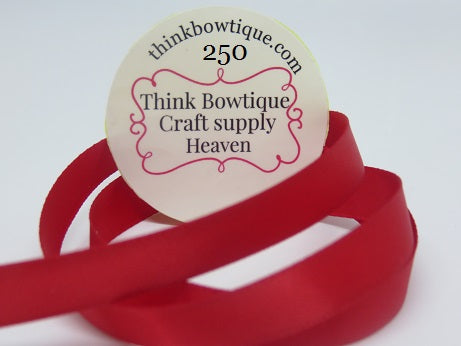 250 Red double sided satin ribbon Australia