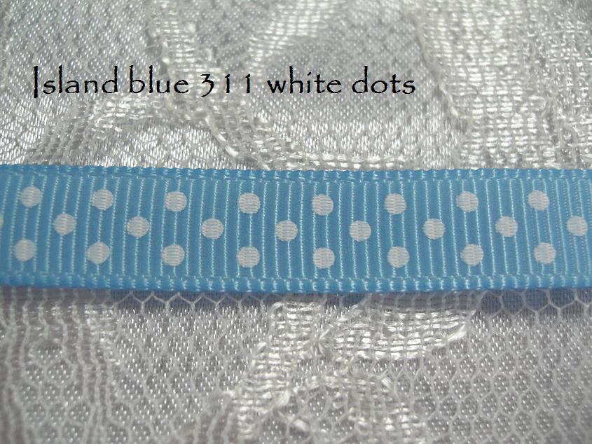 9mm Swiss dots printed grosgrain ribbon 5 metres ALL colours