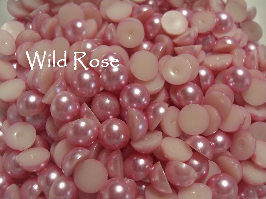 Wild rose 8mm Flat back pearls Pack 50 Australia
