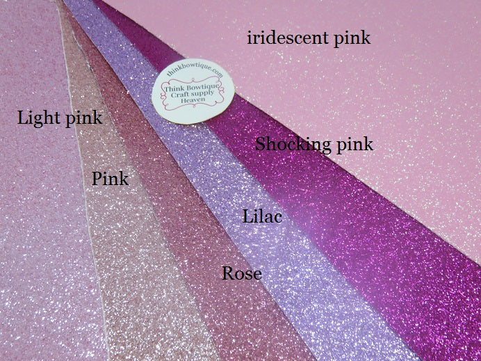 Fine Glitter faux fabric leather sheets