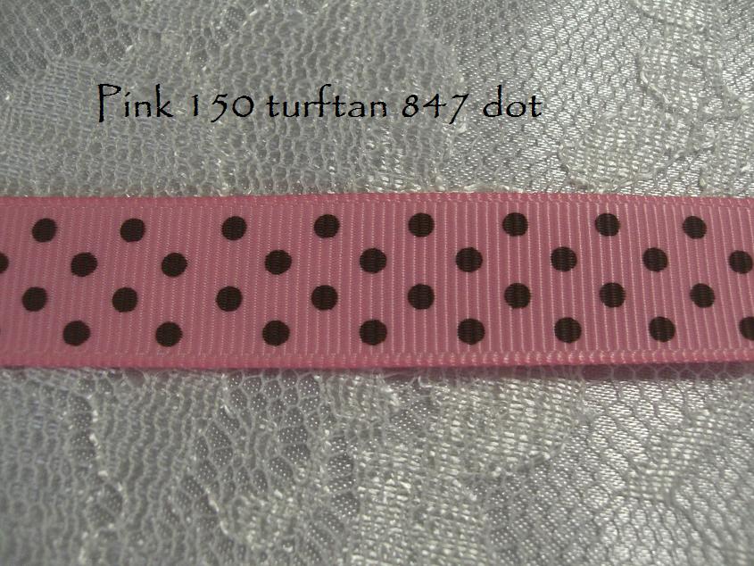 150 Pink 16mm dot printed grosgrain ribbon Australia