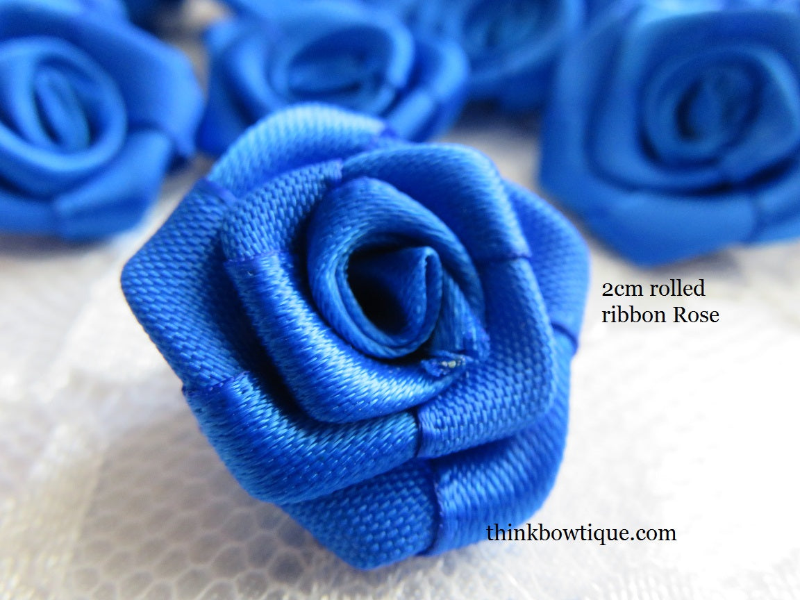 Royal blue ribbon roses Australia