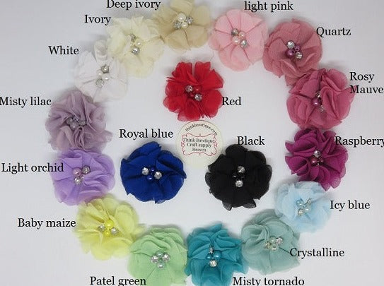 5cm Tiffany chiffon flowers Australia