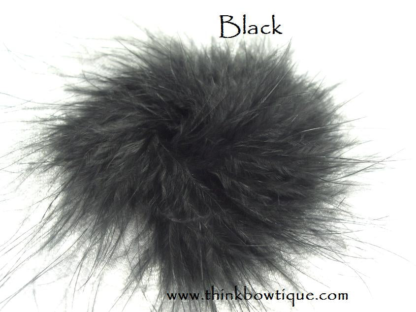 Black Marabou Feather puff Australia