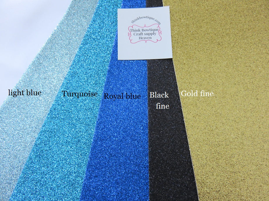 Fine Glitter faux fabric leather sheets