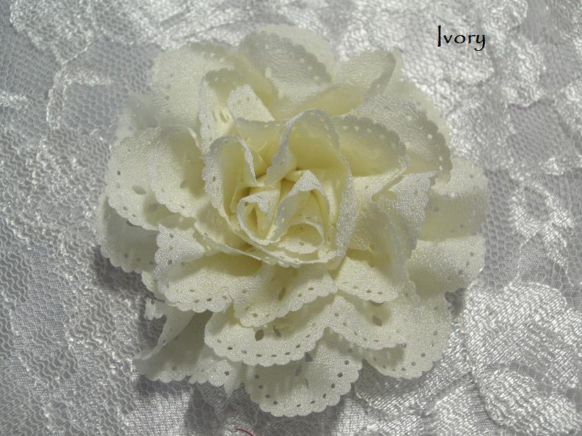 Ivory 9cm lace flower Australia