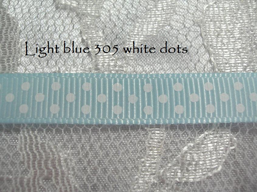 9mm Swiss dots printed grosgrain ribbon 5 metres ALL colours
