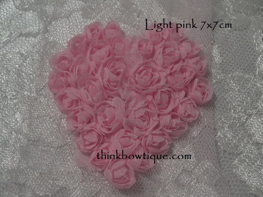 7cm x 7cm Rose mesh hearts small