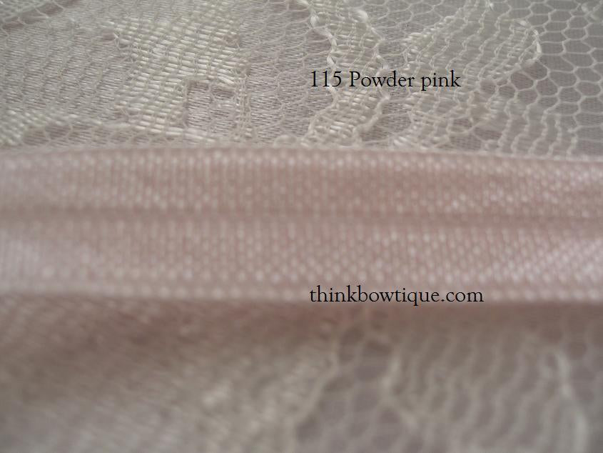 Powder pink 9mm  3/8 FOE (fold over elastic Australia