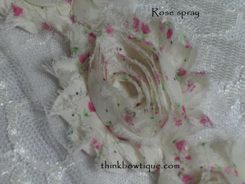 Shabby chiffon flowers 6cm pkt 5 same colour